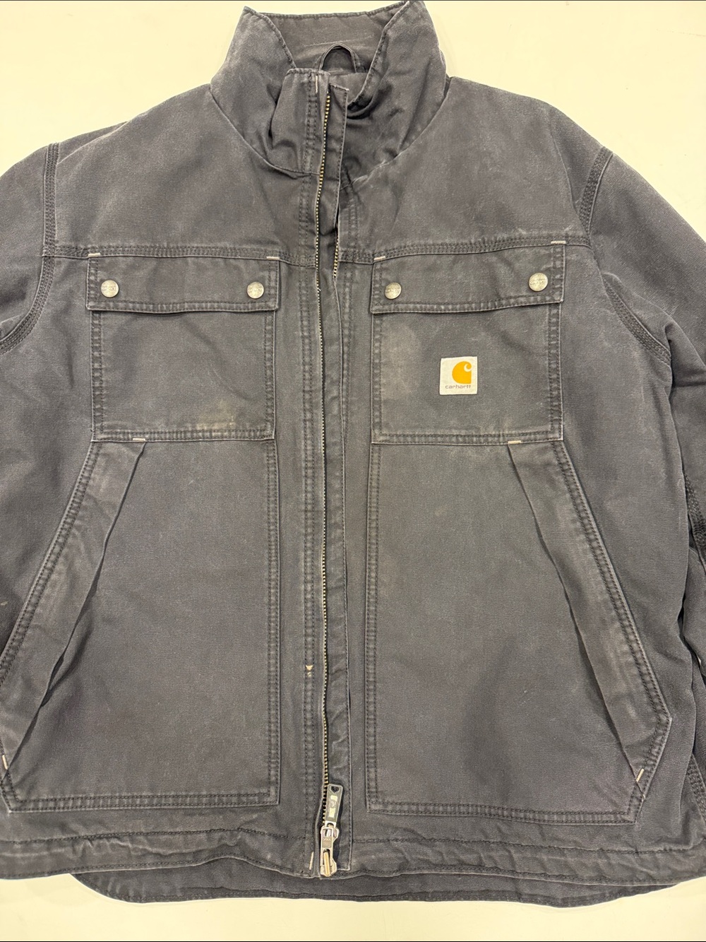 Carhartt Quick Duck Jefferson Traditional Jacket Black Canvas Field Jacket